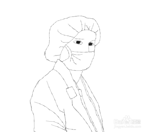 简笔画医生的画法