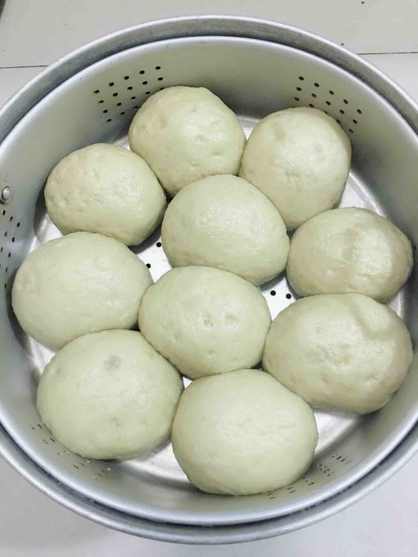 抹茶豆沙包的做法