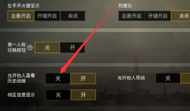 吃鸡怎么设置不让别人看战绩