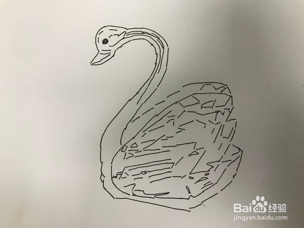 画一个简易水晶天鹅