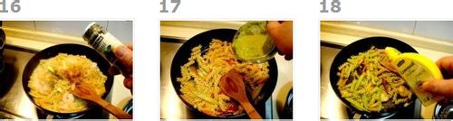 “绿酱虾球螺丝面”的做法