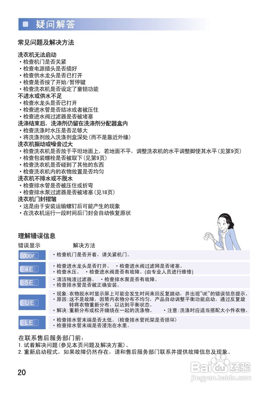 三星WF-B105A(CSR)洗衣机使用说明书:[3]