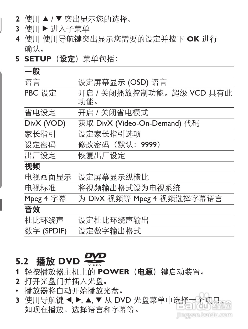 飞利浦PET1031便携式DVD播放机说明书:[2]