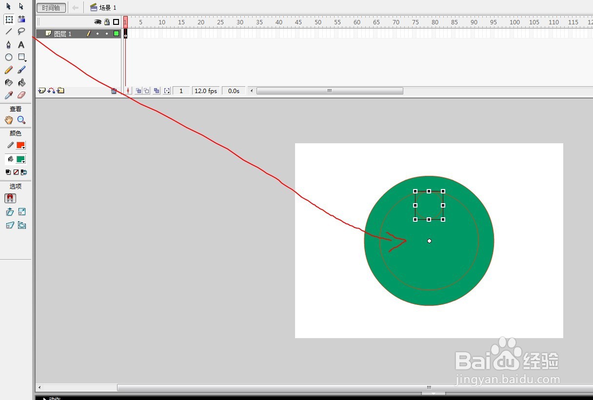 flash怎么做一个车轮转动的效果
