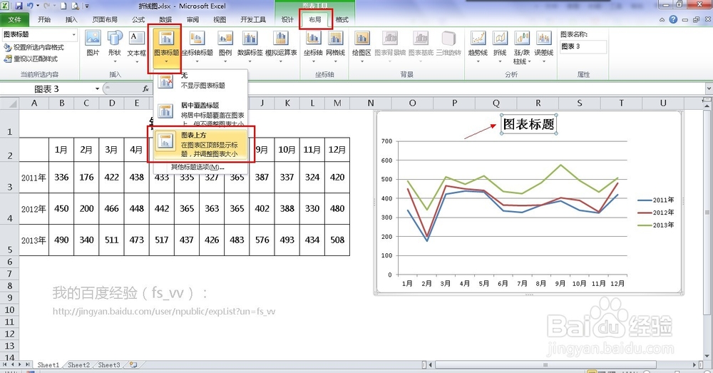 EXCEL 表格基本操作：[29]如何制作图表-折线图