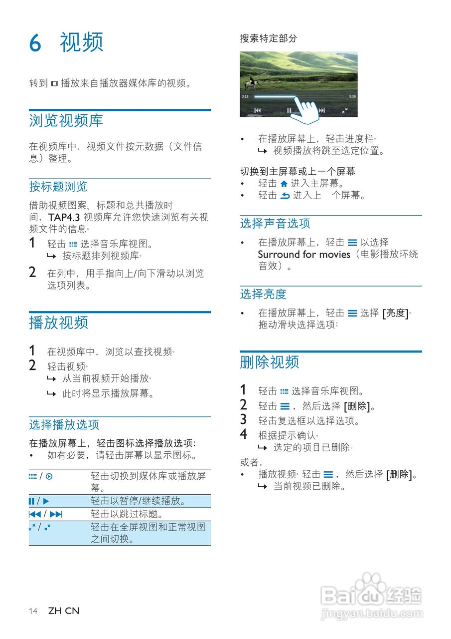 飞利浦SA4TP404WF/93 MP3视频播放器说明书:[2]