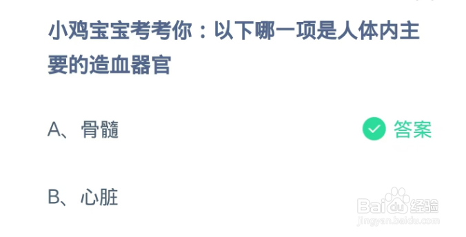蚂蚁庄园2024.12.23：人体内主要的造血器官