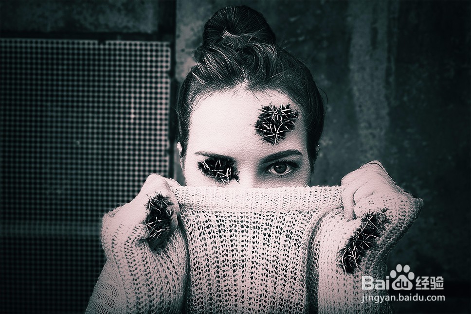 PS一键合成阴森恐怖血腥吸血鬼人像效果