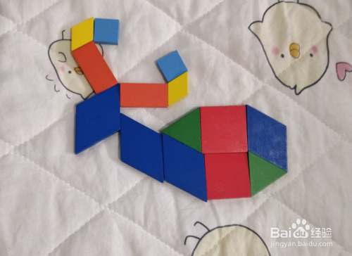 用几何形状怎么拼一头水牛?