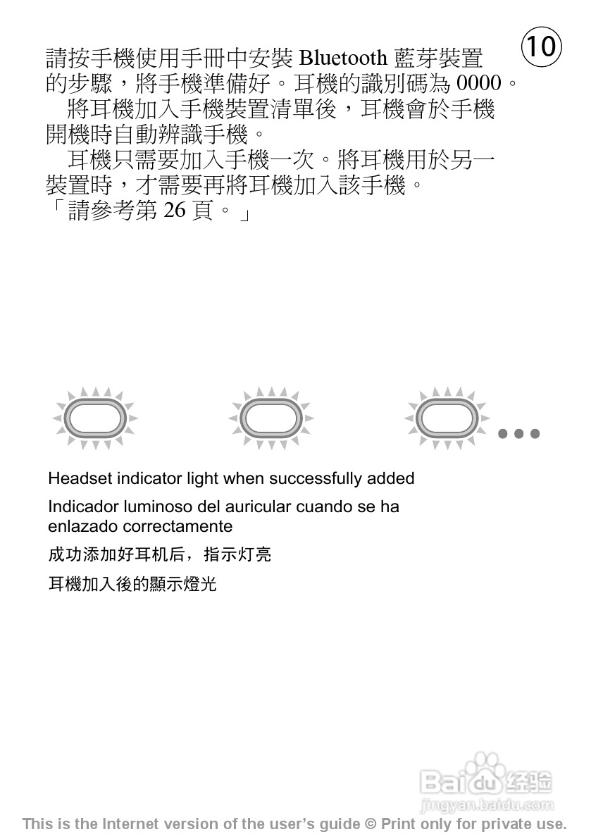 索爱 BH-602蓝牙耳机说明书:[2]