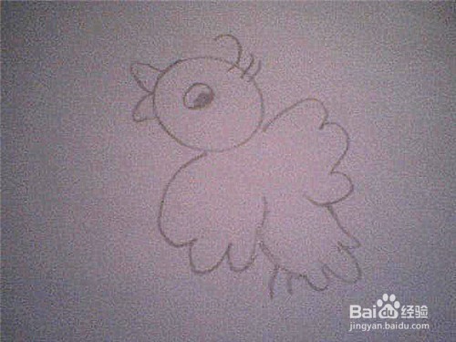 简笔画小鸟的画法：