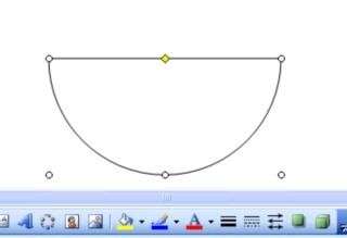 如何在Word2003或Powerpoint2003里画半圆