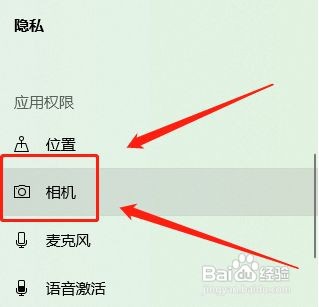 win10在哪设置关闭相机权限