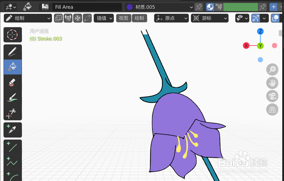 如何使用blender2.9快速设计风铃草2D简图模型
