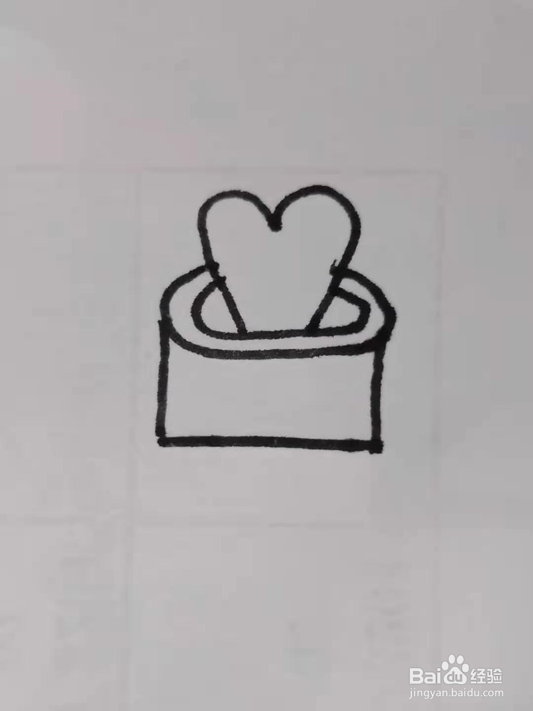 怎样画爱心仙人掌?