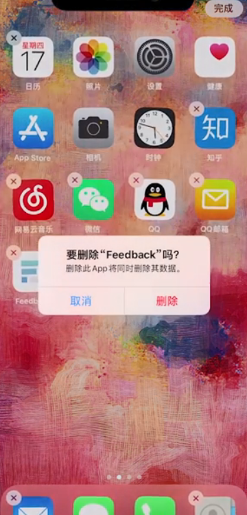 苹果feedback怎么删除