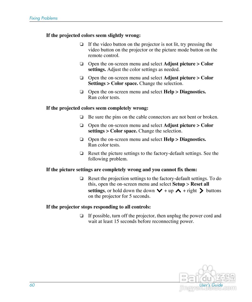 惠普(康柏) HP mp3220 Digital Projector投影机说明书:[6]