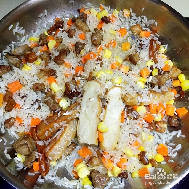 家常做法的松茸焖饭