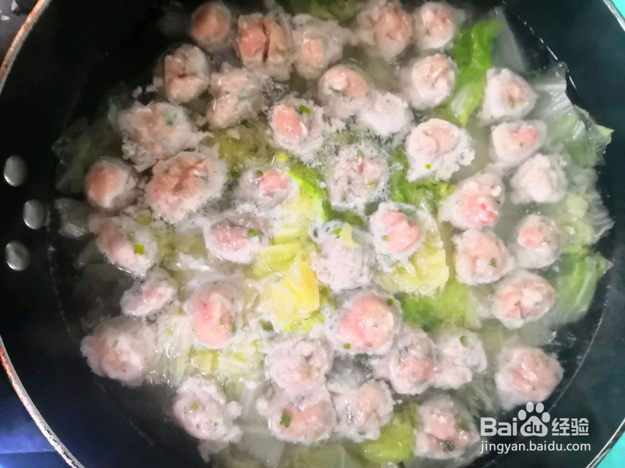 白菜丸子汤的做法
