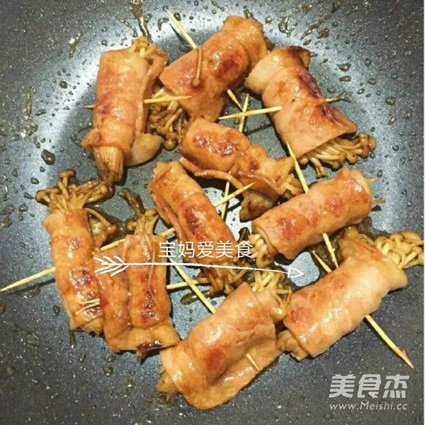 培根爱金针的做法