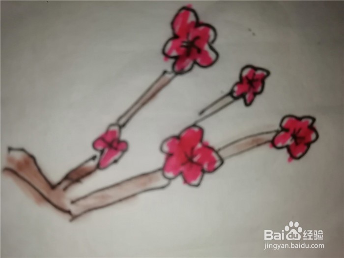 怎么样用简笔画画梅花