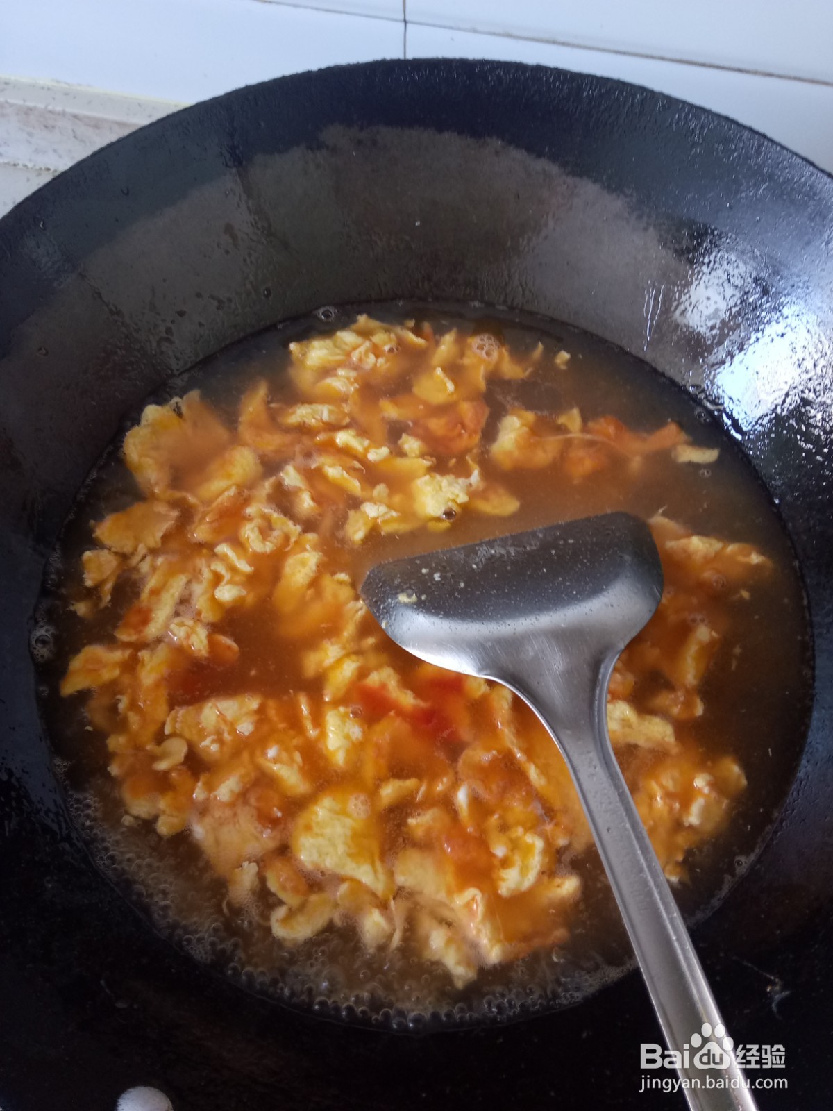 番茄酱鸡蛋面片汤