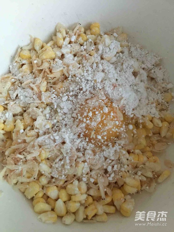 虾米玉米烙的做法