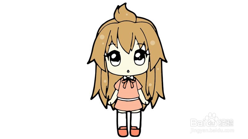 萌萌哒小女生简笔画