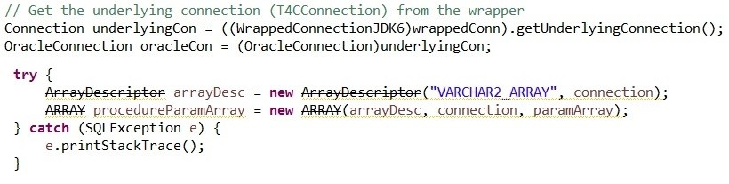 JBoss数据源连接不能创建存储过程数组输入参数