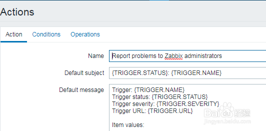 如何在zabbix的动作中删除操作？