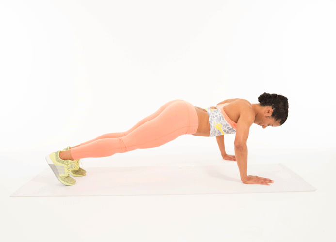 女生循序渐进练习俯卧撑—健身小白看过来