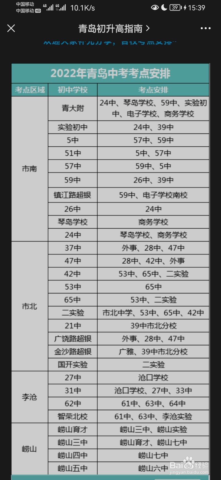青岛2022中考考场怎么安排