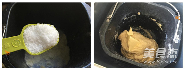 花朵老面包的做法