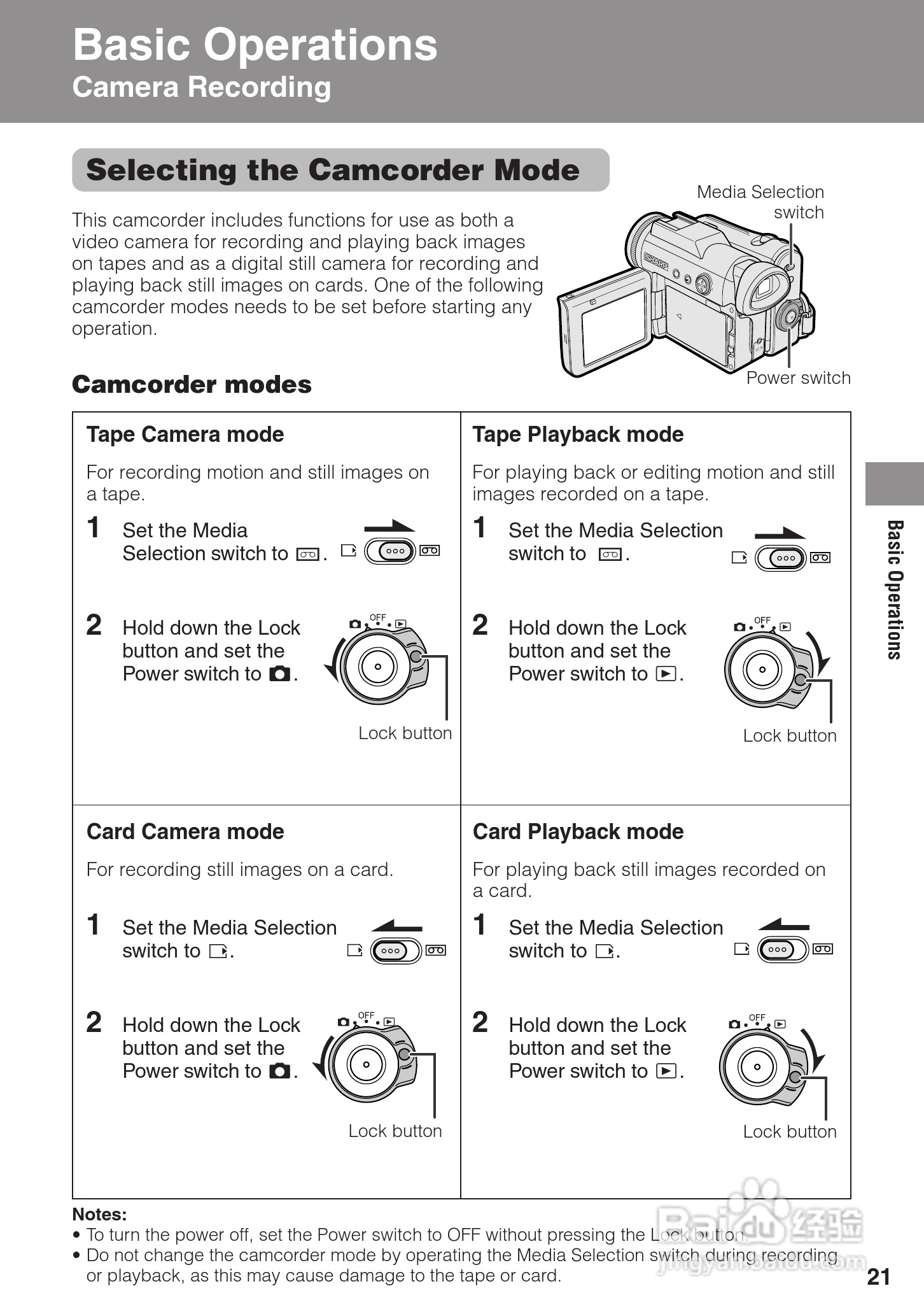 夏普VL-Z8H数码摄像机使用说明书:[4]