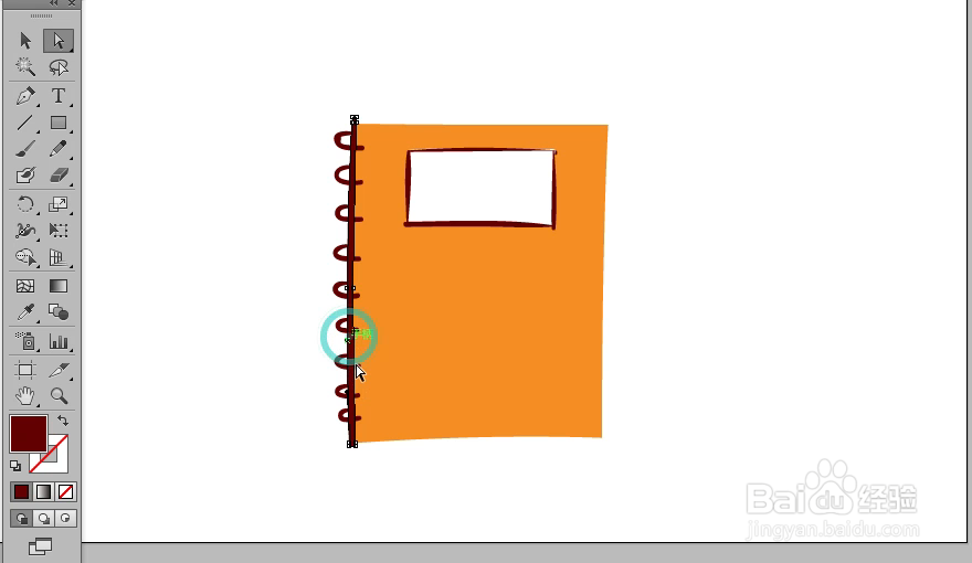 怎样在illustrator中绘制记录本小图标