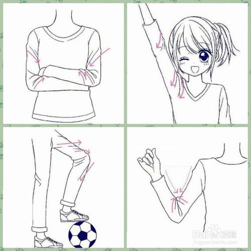 漫画 衣服皱褶的画法 百度经验 漫画 衣服皱褶的画法 百度经验