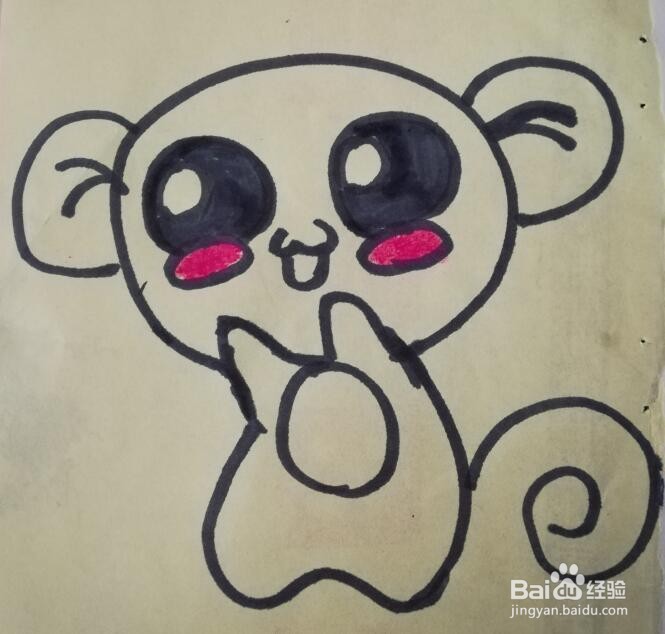 猴子的画法 猴子的简笔画