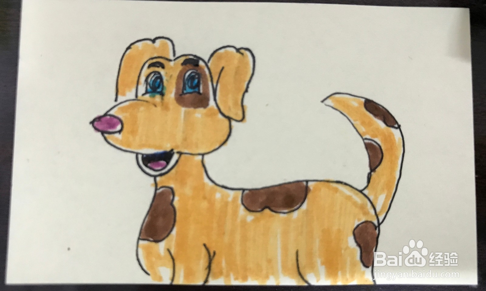 <b>如何绘制一只狗的半身卡通画</b>