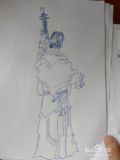 琵琶女的画法