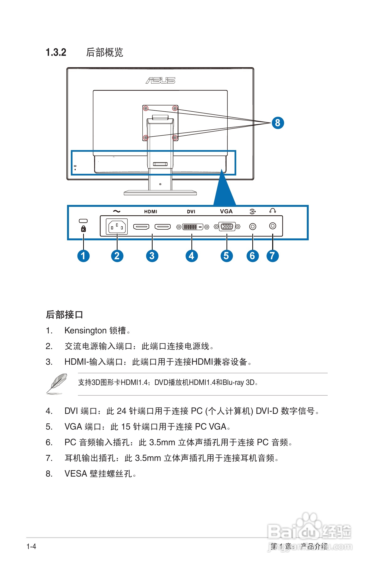 华硕VG27AH液晶显示器使用说明书:[1]