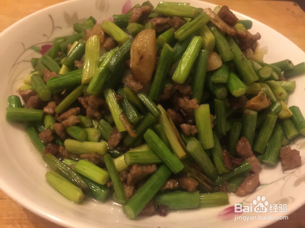 蒜台肉末怎么做