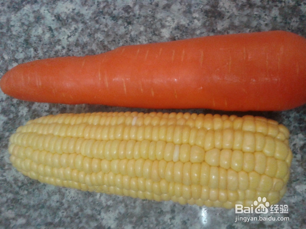 肉沫玉米红萝卜粒