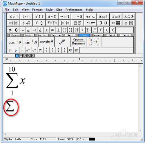 mathtype怎麼輸入多種求和符號