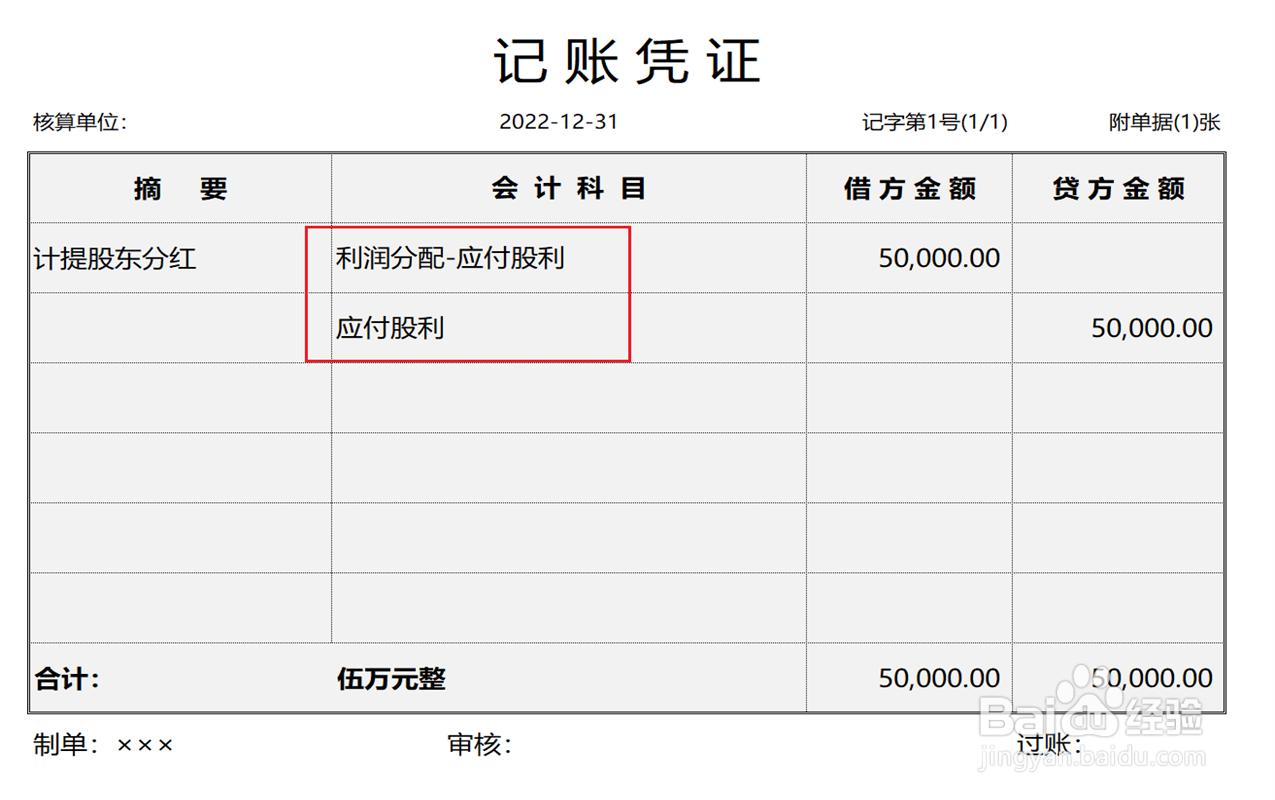 股东分红怎么做账务处理
