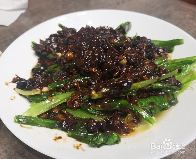 豆豉鲮鱼油麦菜的做法