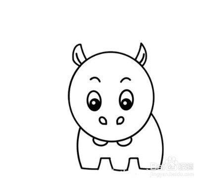 怎么画出一只可爱的河马