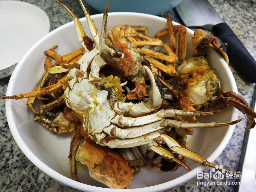 自己做好吃到爆的香辣大闸蟹海鲜美食