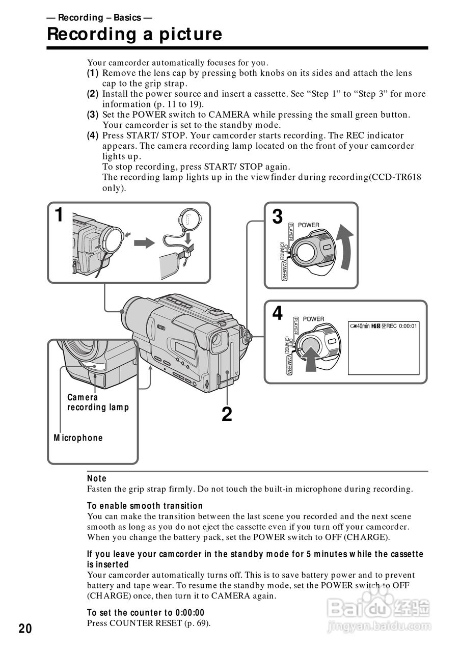 索尼CCD-TR818模拟摄像机说明书:[2]
