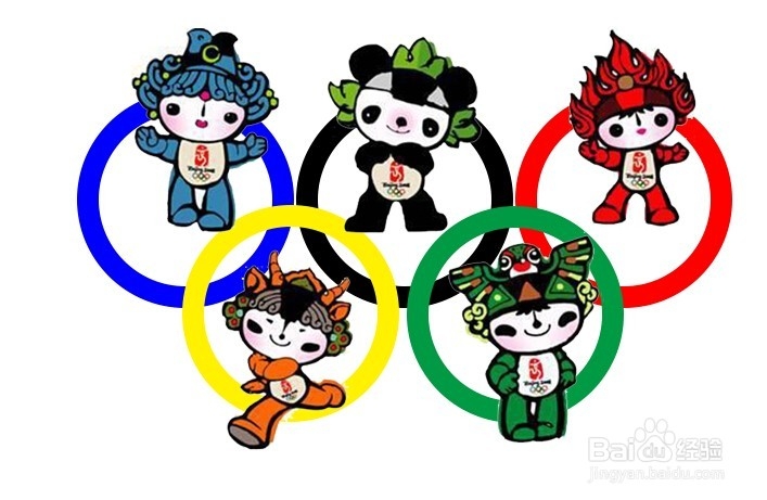 ps 如何做奥运五环