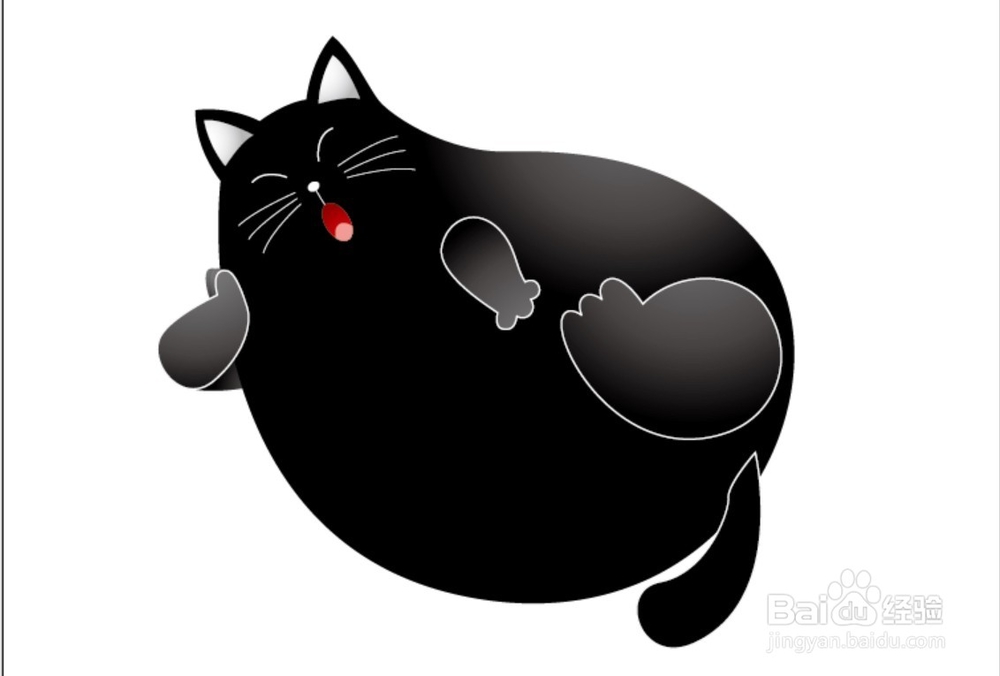 卡通黑猫头像设计